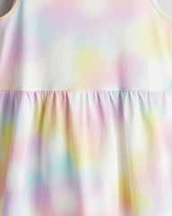 H&M LIGHT PINK GRADIENT COTTON DRESS