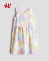 H&M LIGHT PINK GRADIENT COTTON DRESS