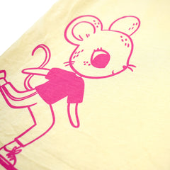 H&M LIGHT YELLOW MICE PRINTED T-SHIRT