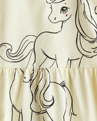 H&M LIGHT YELLOW UNICORNS PRINTED DRESS