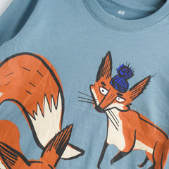 H&M LONG SLEEVE FOX T-SHIRT