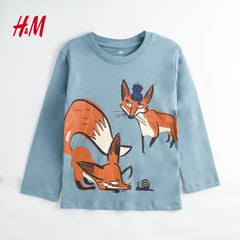 H&M LONG SLEEVE FOX T-SHIRT
