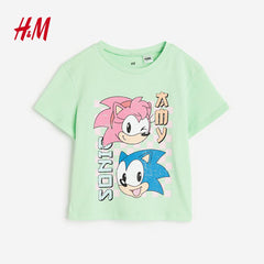 H&M MINT GREEN SONIC T-SHIRT