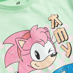 H&M MINT GREEN SONIC T-SHIRT