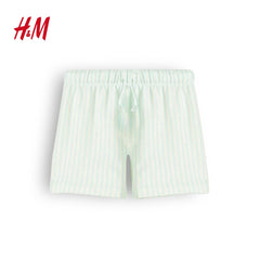 H&M MINT GREEN STRIPED SHORTS