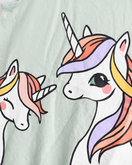 H&M MINT GREEN UNICORN DRESS