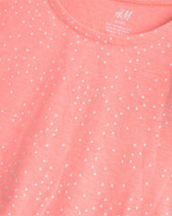 H&M NEON ORANGE PRINTED DRESS