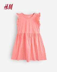 H&M NEON ORANGE PRINTED DRESS