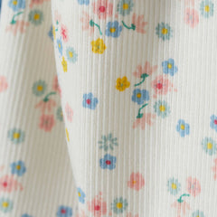 HM OFF WHITE FLORAL RIBBED LEGGING