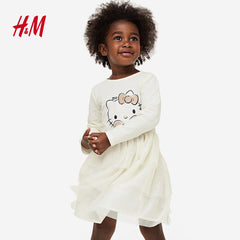 H&M OFF WHITE HELLO KITTY TULLE DRESS