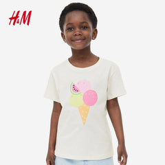 H&M OFF WHITE ICE CREAM TOP T-SHIRT