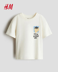 H&M OFF WHITE ITS A GOOD DAY T-SHIRT