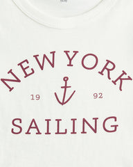 H&M OFF WHITE SAILING PRINTED T-SHIRT