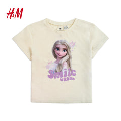 H&M OFF WHITE SMILE WITH ME T-SHIRT