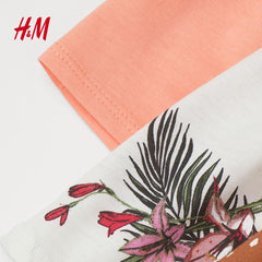 H&M ORANGE PLAIN COTTON VEST TOP