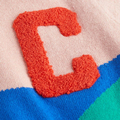 H&M PINK BLOCK COLOURED MOTIF JUMPER