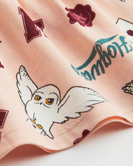 H&M PINK HOGWARDS PRINTED DRESS