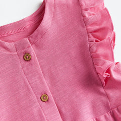 H&M PINK PLAIN ROMPER SUIT