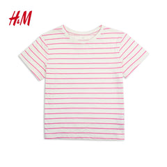 H&M PINK STRIPED T-SHIRT