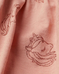 H&M PINK UNICORN JERSEY PRINTED DRESS