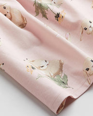 H&M POWDER PINK BUNNIES DRESS