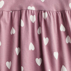 H&M PURPLE HEARTS PRINTED DRESS