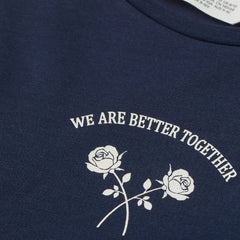 H&M ROYAL BLUE BETTER TOGETHER LONG SLEEVE T-SHIRT