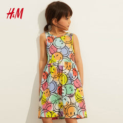 H&M SMILEY WORLD PATTERNED COTTON DRESS