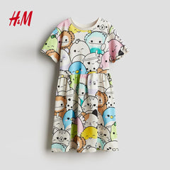 H&M SQUISHMALLOWS PRINTED JERSEY DRESS