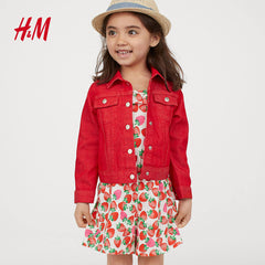 H&M White Strawberries Patterned Romper