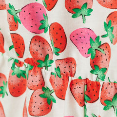 H&M White Strawberries Patterned Romper