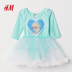 H&M TURQUOISE FROZEN LEOTARD TULLE SKIRT DANCE