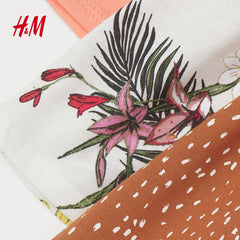 H&M WHITE FLORAL COTTON VEST TOP