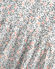 H&M WHITE FLORAL JERSEY COTTON DRESS