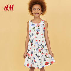 H&M White/Floral Girls Dress