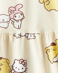 H&M YELLOW KITTY PRINTED JERSEY DRESS