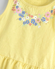 H&M YELLOW PRINTED DRESS
