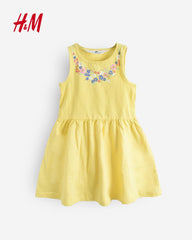 H&M YELLOW PRINTED DRESS