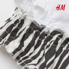 H&M ZEBRA PRINTED COTTON VEST TOP
