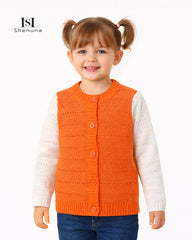HS ORANGE GLITTERY CARDIGAN FOR GILRS