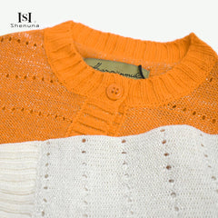 HS PALE ORANGE GLITTERY CARDIGAN FOR GILRS