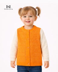 HS PALE ORANGE GLITTERY CARDIGAN FOR GILRS