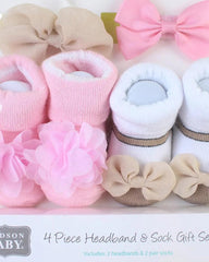 HUDSON BABY 4 PCS HEADBAND AND SOCKS GIFT SET 011