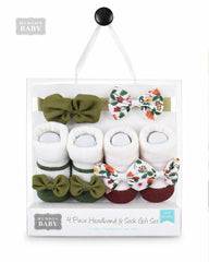 HUDSON BABY 4 PCS HEADBAND AND SOCKS GIFT SET 014