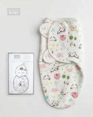 HUDSON BABY FARM QUILTED SWADDLE