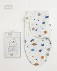 HUDSON BABY SPACE QUILTED SWADDLE