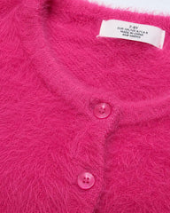 H&M BRIGHT PINK FLUFFY KNIT CARDIGAN