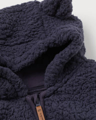 H&M DARK BLUE PILE ALL IN ONE SUIT WITH EARS 1009