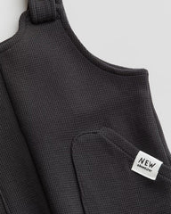 H&M DARK GREY WAFFLE JERSEY DUNGAREE