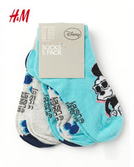 H&M DISNEY MICKEY MOUSE 5 PACK COTTON SOCKS